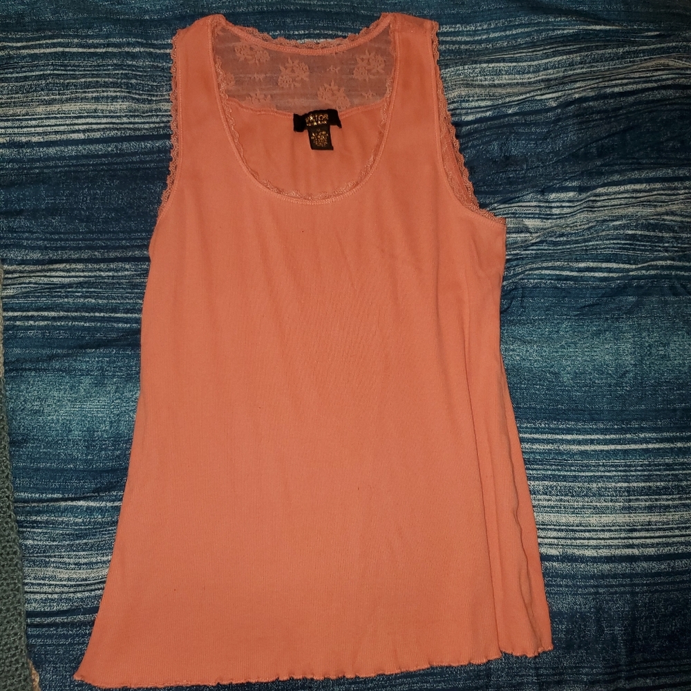 Lace back tank top